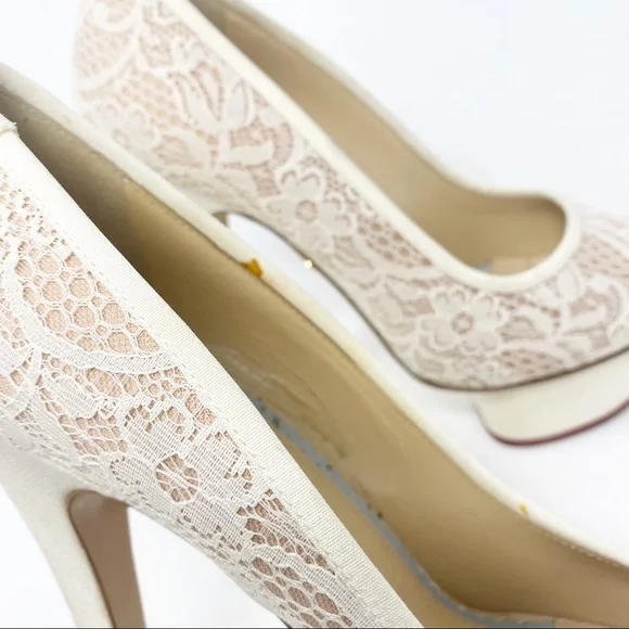Charlotte Olympia Polly Pumps Lace Platform 6.5 - Picture 12 of 16